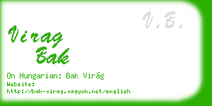 virag bak business card