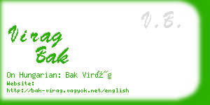 virag bak business card